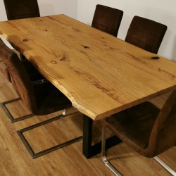 Kundenprojekt: Tischplatte aus verleimter Wildeiche!